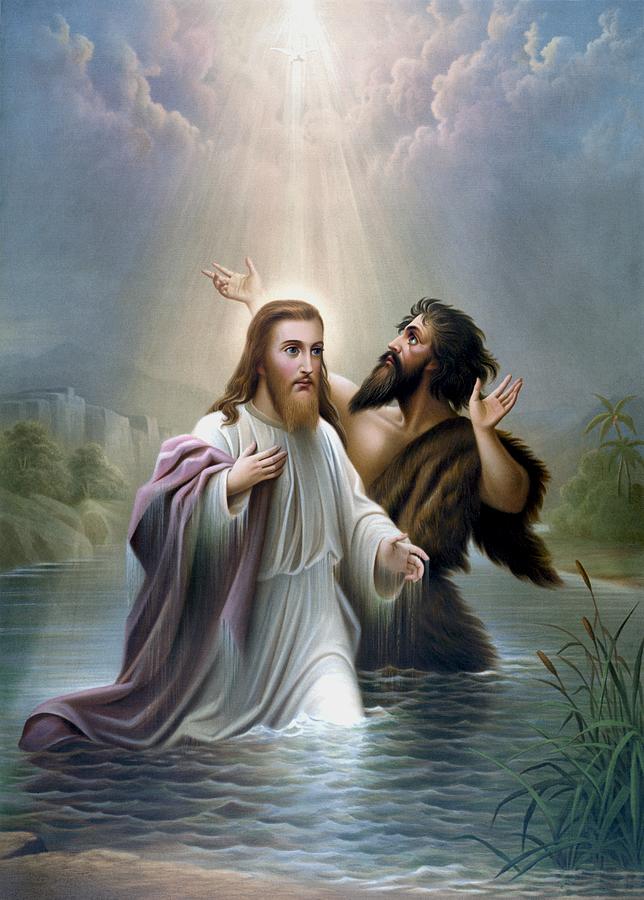 John The Baptist baptizes Jesus